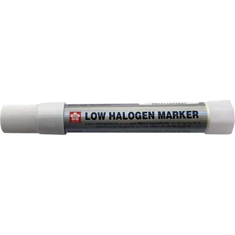 Solid Marker® Low Halogen & Chloride Marker, Solid Stick, White 1