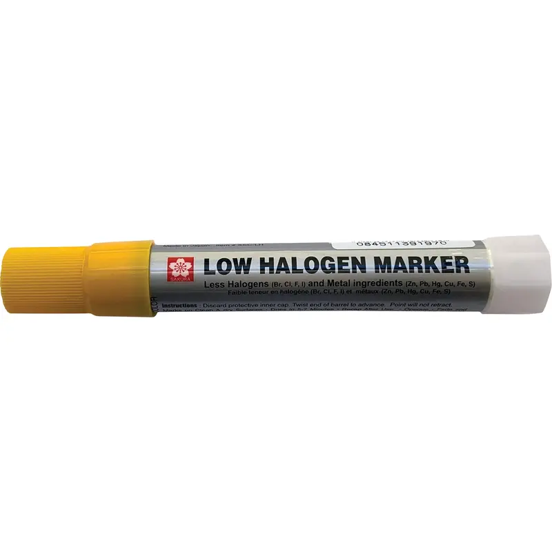 Solid Marker® Low Halogen & Chloride Marker, Solid Stick, Yellow 1
