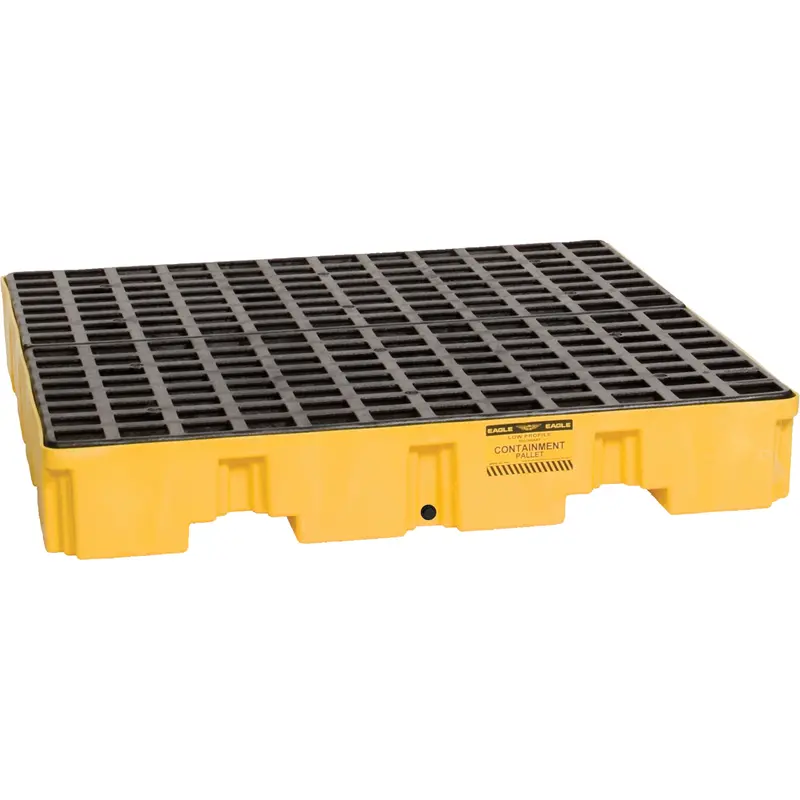 Spill Containment Pallet, 66 Us Gal. Spill Capacity, 51.5" X 51.5" X 8" 1