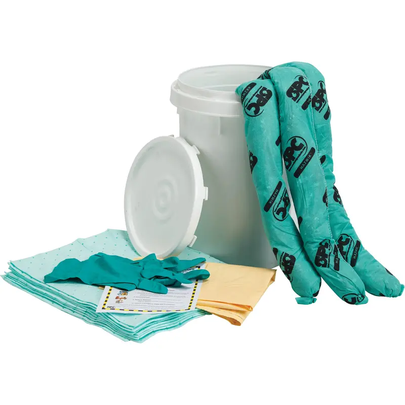 Spill Kit, Hazmat, Pail, 10 Us Gal. Absorbancy 1