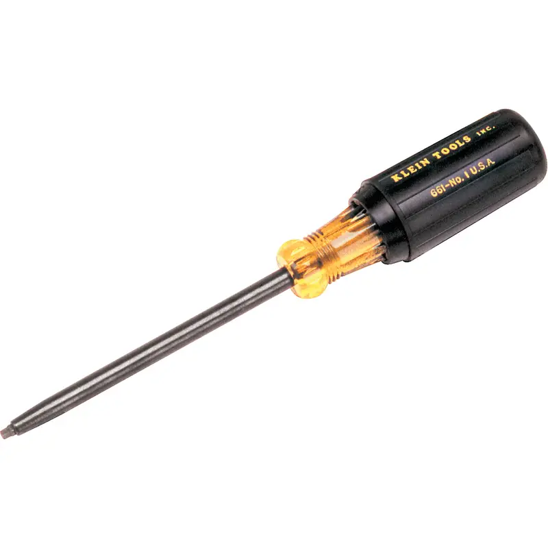 Square Recess Screwdriver, #2 Tip, Round, 12-1/4'' L, Cushion Grip Handle 1