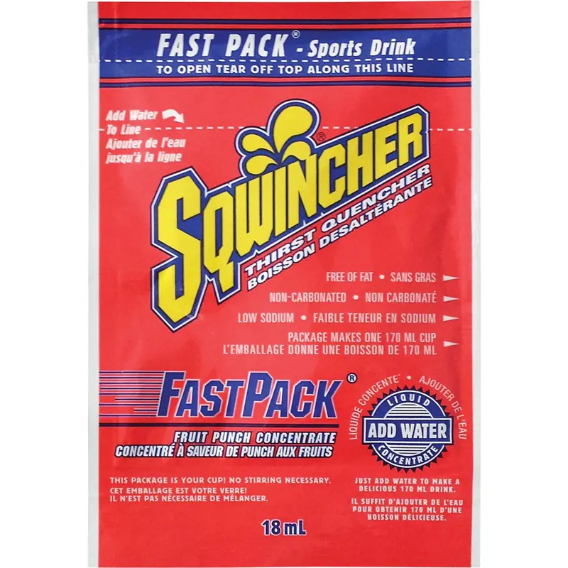Sqwincher® Rehydration Drink Fast Pack®, Single Serve, Fruit Punch 1
