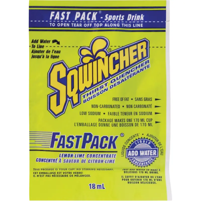 Sqwincher® Rehydration Drink Fast Pack®, Single Serve, Lemon-Lime 1