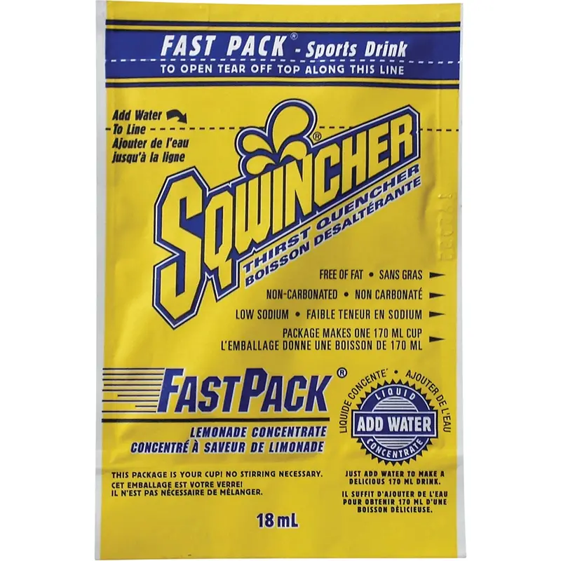 Sqwincher® Rehydration Drink Fast Pack®, Single Serve, Lemonade 1