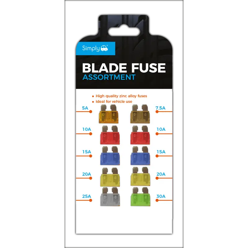 Standard Blade Fuse Assortment Pack Of 10 – Automotive Car Fuses 1
