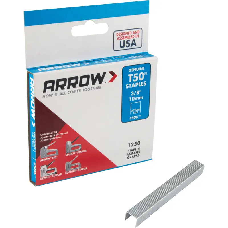 Staples, 16 Gauge, 3/8" Wide Crown, 10 Mm Long 1