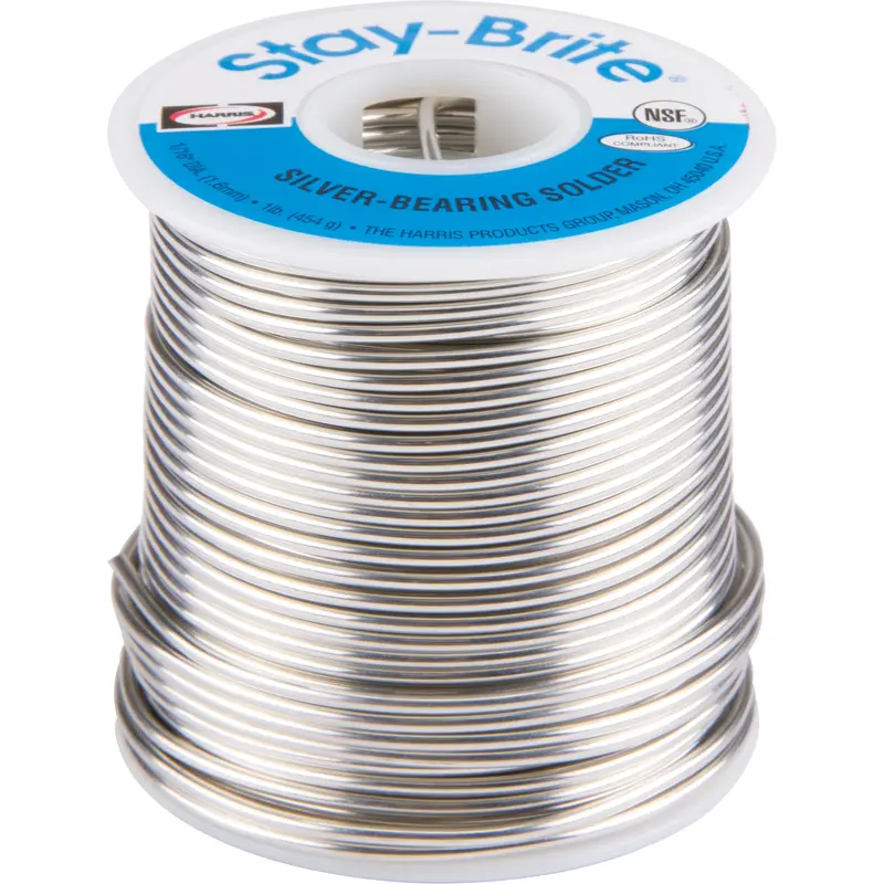 Stay-Brite® Solders, Lead-Free, 96% Tin 4% Silver, Solid Core, 0.0625" Dia. 1