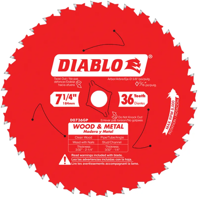Steel Demon™ Cermet Ii Saw Blade, 7-1/4", 36 Teeth, Metal Use 1