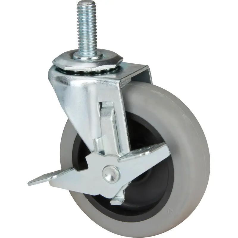 Stem Caster, Swivel With Brake, 3" (76 Mm) Dia., 80 Lbs. (36 Kg.) Capacity 1