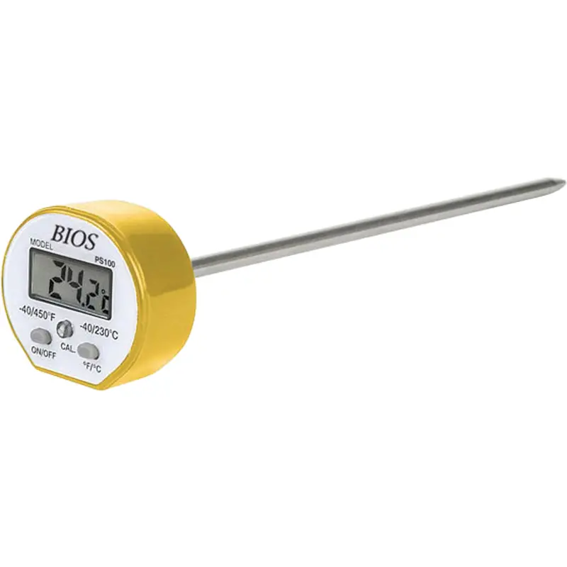 Stem Thermometers, Contact, Digital, -40-450°F (-40-230°C) 1