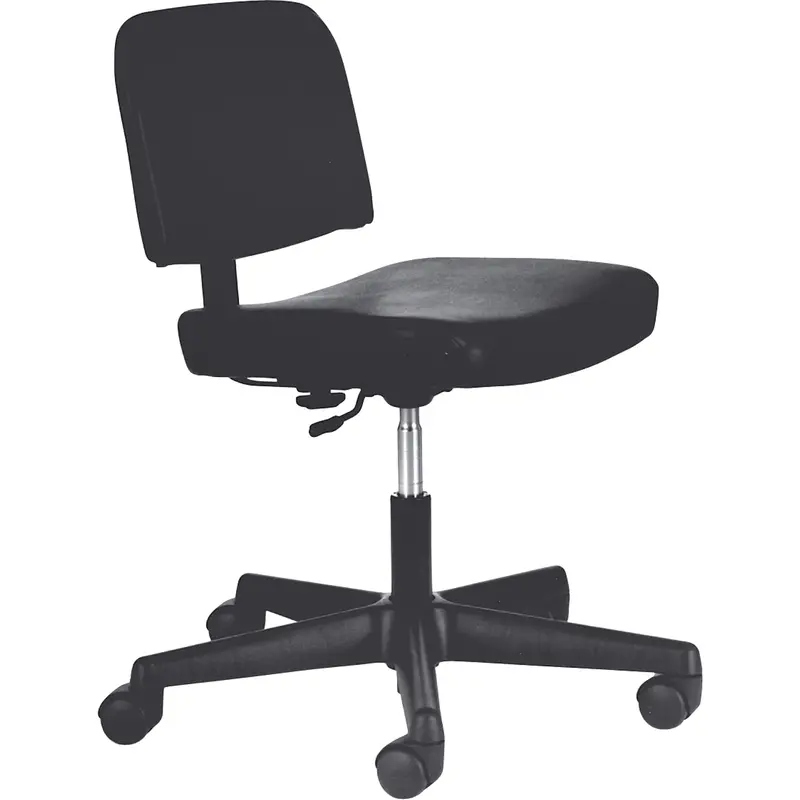 Steno Chairs, Vinyl, Black, 250 Lbs. Capacity 1