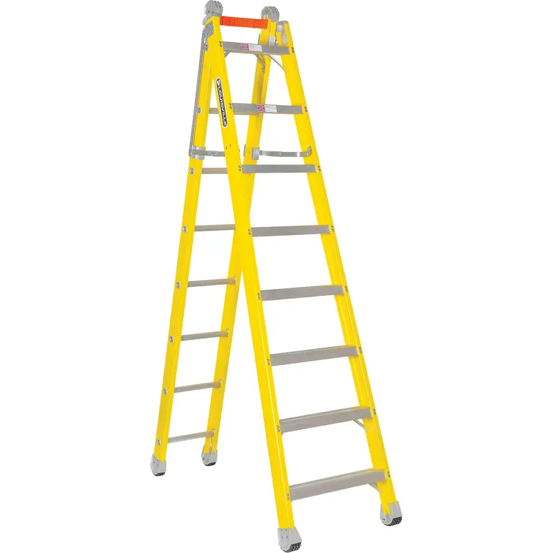 Step To Straight Ladder, 13.8', Fibreglass, 375 Lbs., Csa Grade 1Aa 1