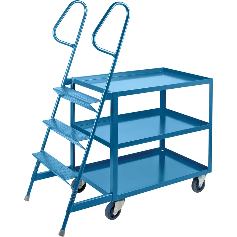 Stock Picking Carts, Steel, 24" W X 52" D, 3 Shelves, 1200 Lbs. Capacity 1