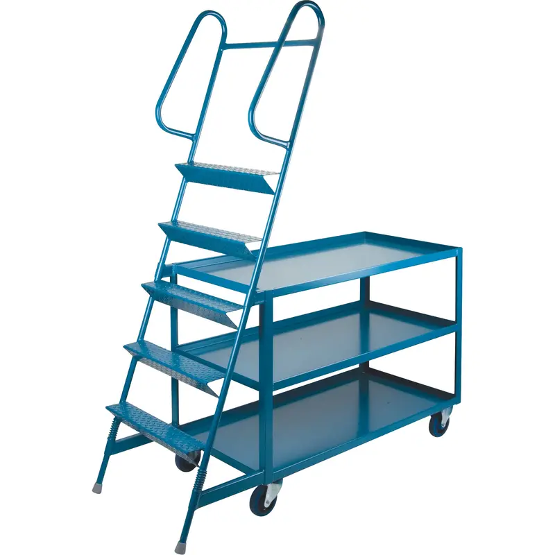 Stock Picking Carts, Steel, 24" W X 52" D, 3 Shelves, 1200 Lbs. Capacity 1