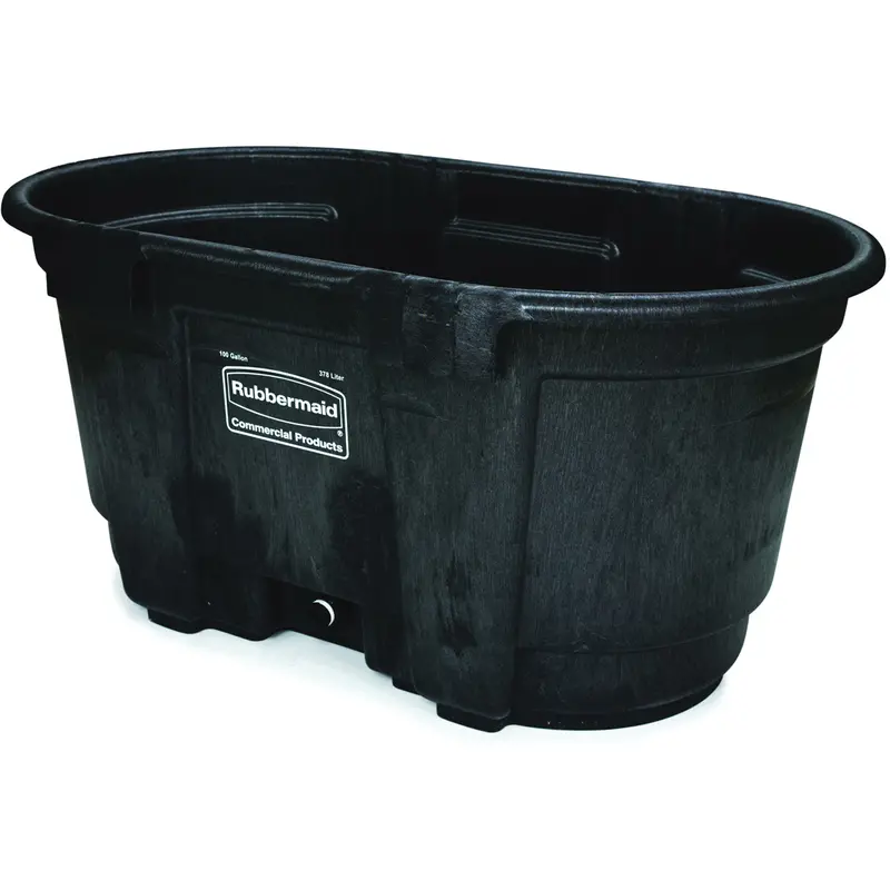 Stock Tank, 31" D X 53" W X 25-1/8" H, 800 Lbs. Capacity, Black 1