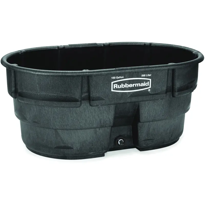 Stock Tank, 39" D X 58" W X 25" H, 1200 Lbs. Capacity, Black 1