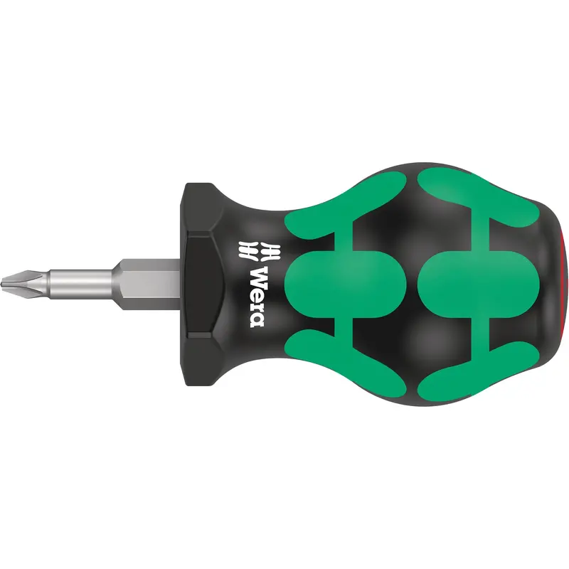 Stubby Phillips Screwdriver, #1, 4" L, Plastic Handle 1