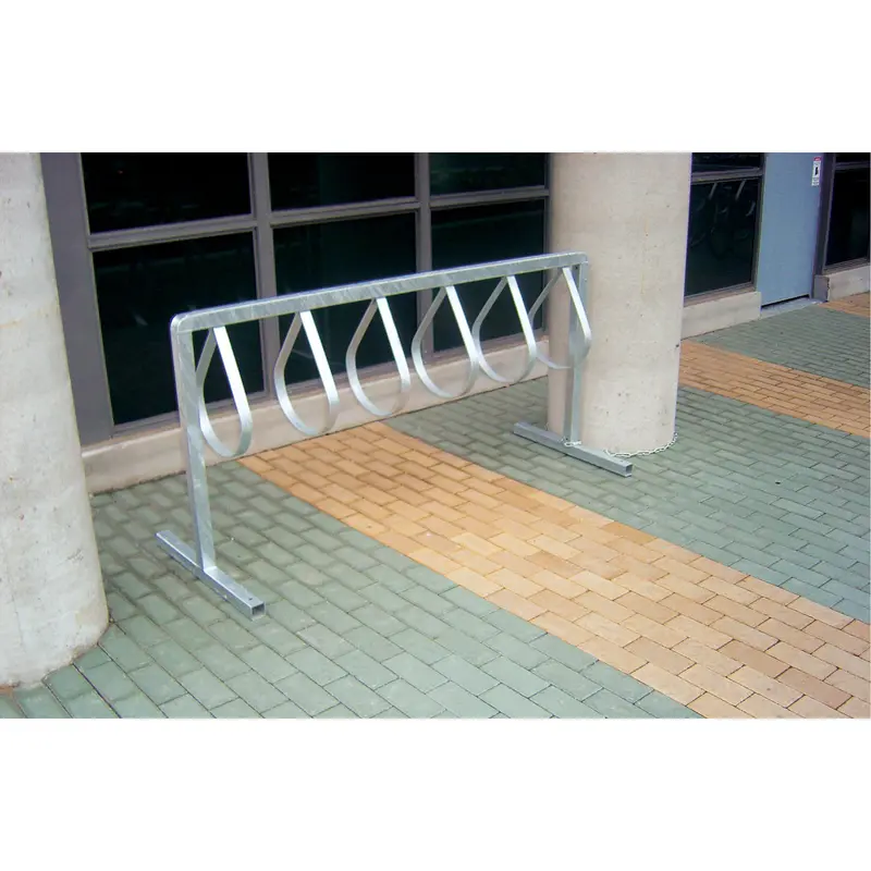 Style Bicycle Rack, Galvanized Steel, 12 Bike Capacity 1