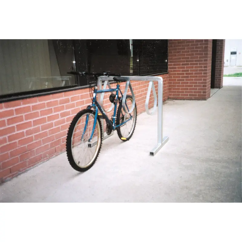 Style Bicycle Rack, Galvanized Steel, 6 Bike Capacity 1