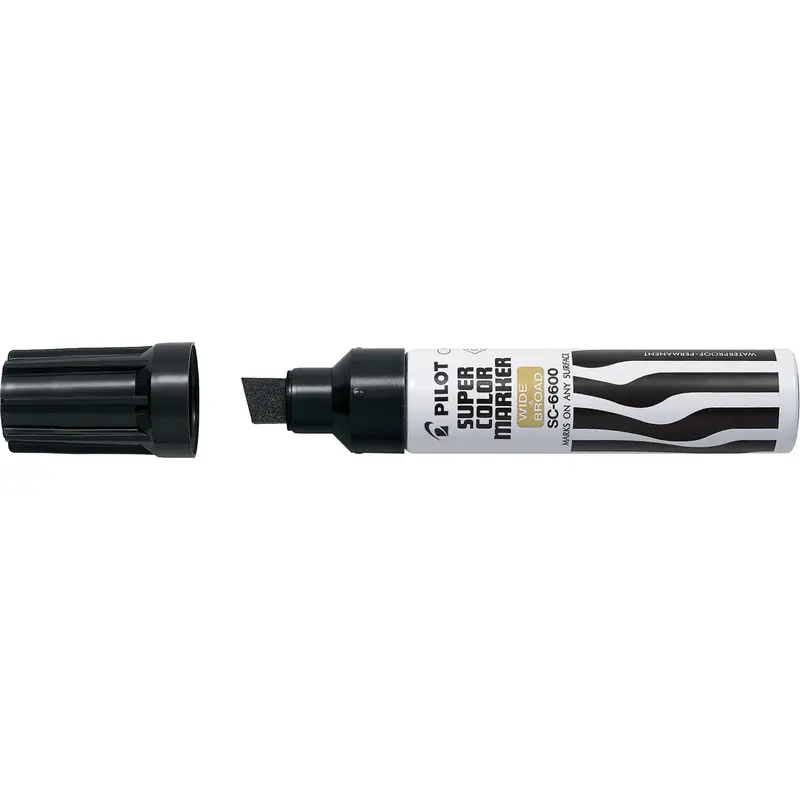 Super Colour Jumbo Permanent Marker, Chisel, Black 1