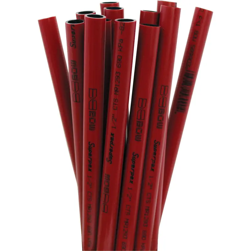 Superpex Hot Water Pipe, Plastic, 12' L X 0.5" Dia. 1