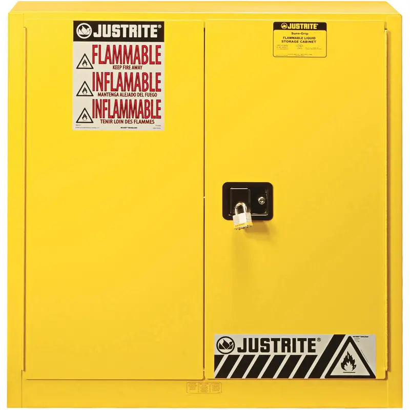 Sure-Grip® Ex Flammable Safety Cabinet, 30 Gal., 2 Door, 36" W X 35" H X 24" D 1