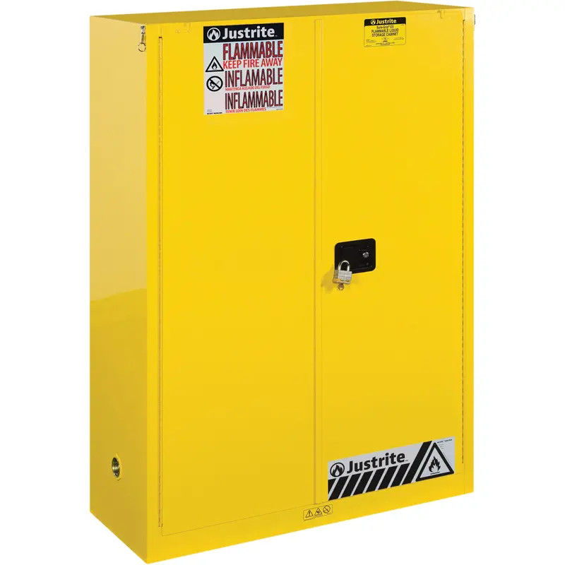Sure-Grip® Ex Flammable Storage Cabinets, 45 Gal., 2 Door, 43" W X 65" H X 18" D 1
