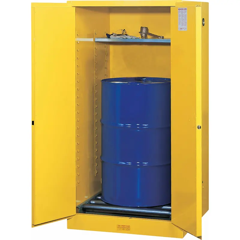 Sure-Grip® Ex Vertical Drum Storage Cabinets, 55 Us Gal. Cap., Yellow 1