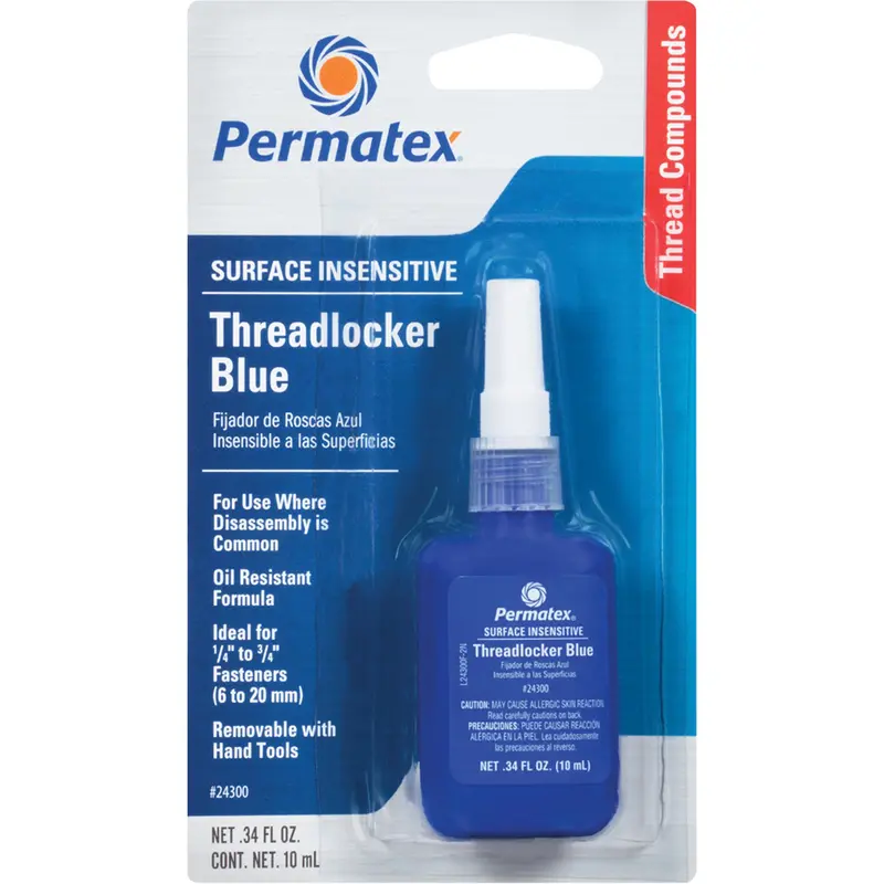 Surface Insensitive Threadlocker, Blue, High, 10 Ml, Bottle 1
