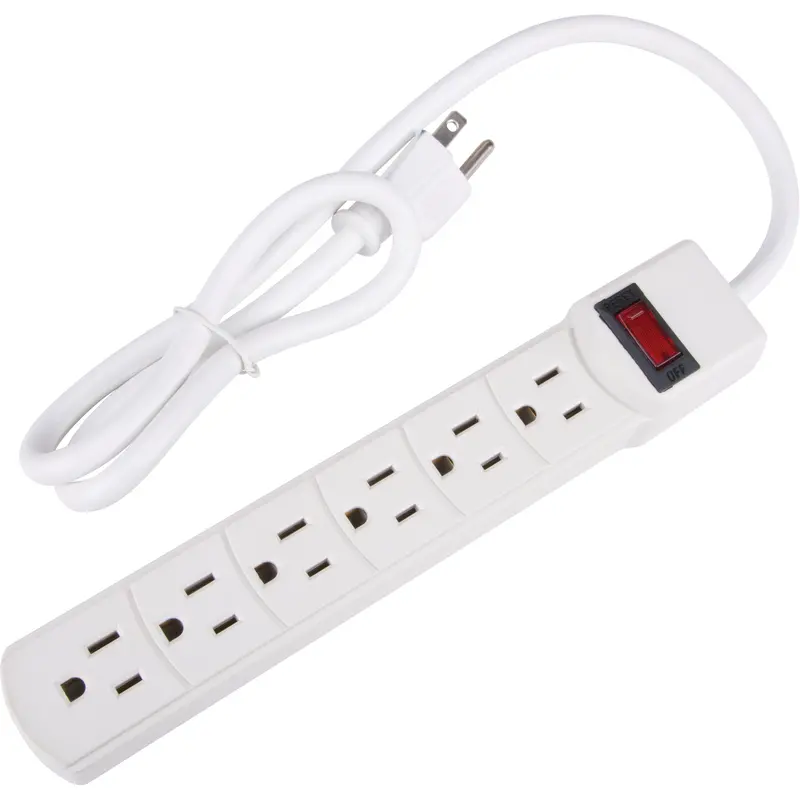 Surge Suppressor, 6 Outlets, 200 J, 1875 W, 3' Cord 1