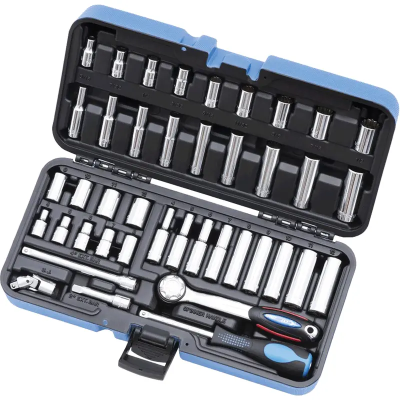 Sw1442c-12 Sae/Metric 12-Point Socket Wrench Set, 42 Pcs, 1/4" Drive Size, Deep 1