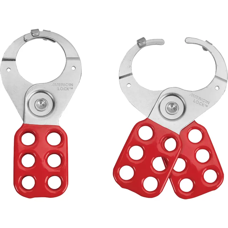 Tabbed Steel Lockout Hasp, Red 1