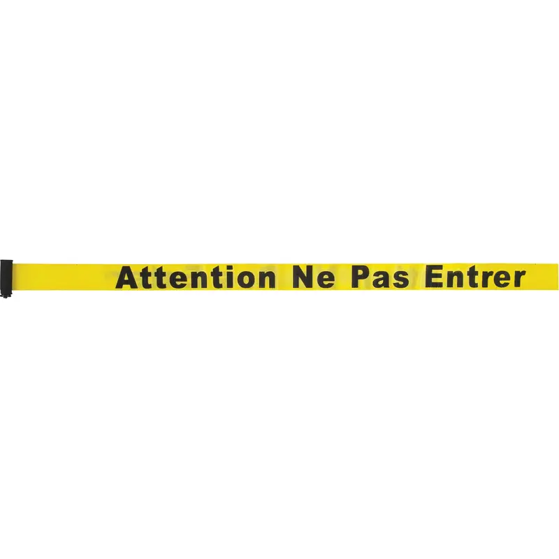 Tape Cassette For Build-Your-Own Crowd Control Barriers, Attention Ne Pas Entrer, 7', Yellow Tape 1