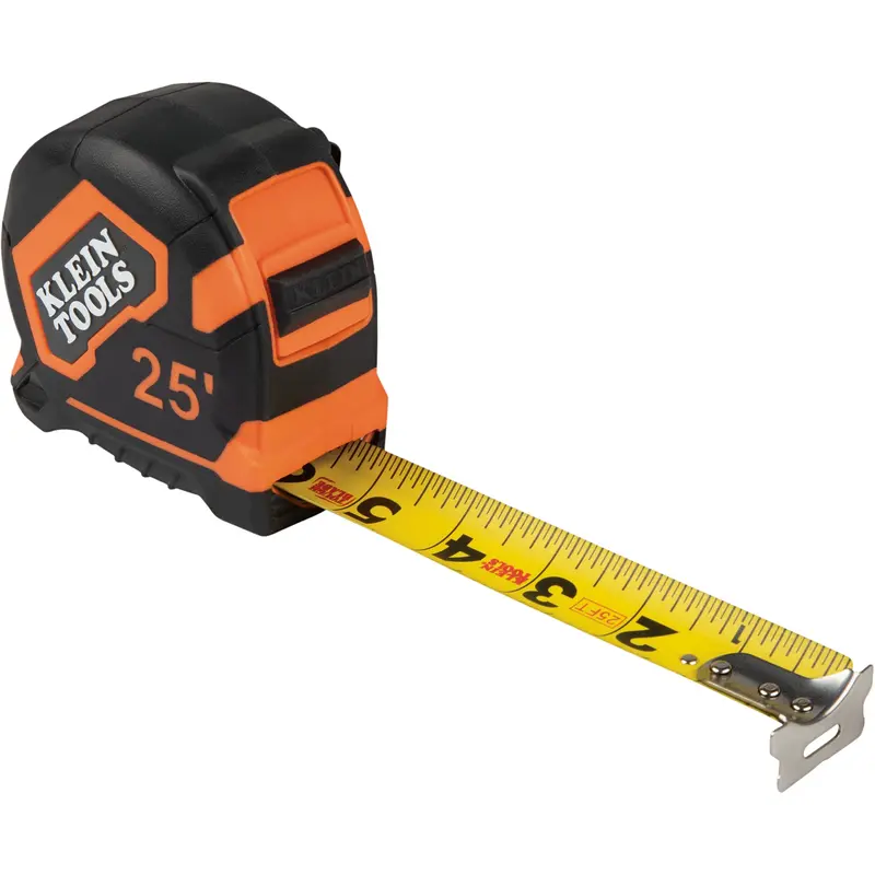 Tape Measure With Belt Clip, 25', 1/16" Graduations 1