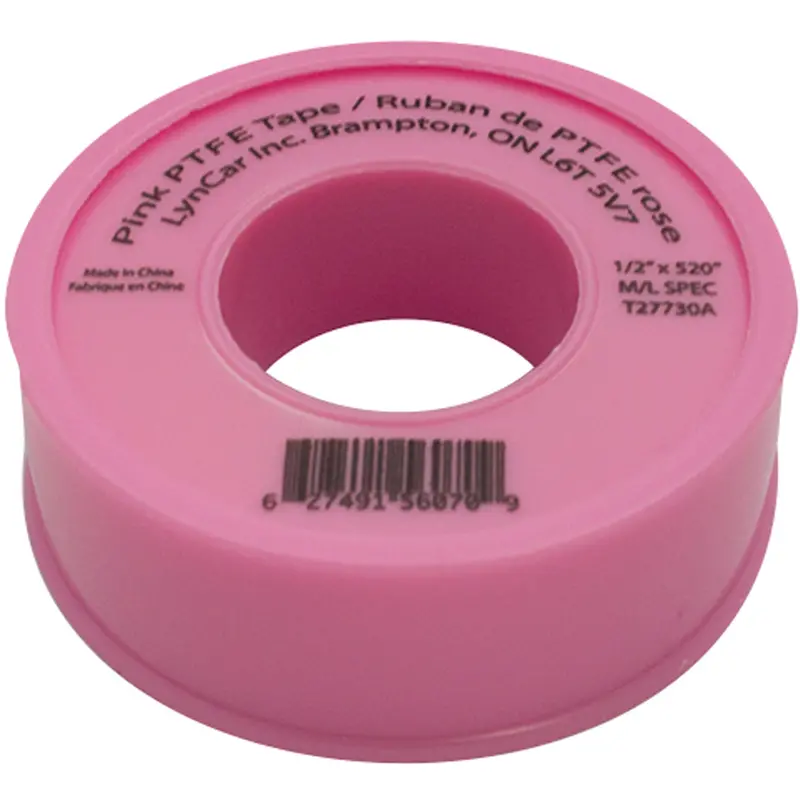 Teflon® Tape, 520" L X 1/2" W, Pink 1