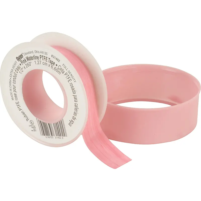 Teflon® Tape - Water Lines Thread, 260" L X 1/2" W, Pink 1