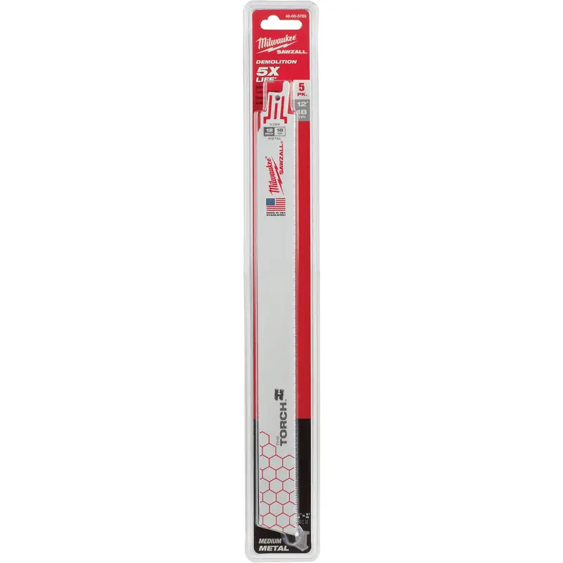 The Torch™ Sawzall® Blade, Bi-Metal, 18 Tpi, 12" L X 1" W 1