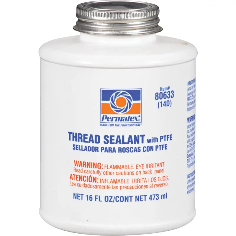 Thread Sealant With Ptfe, Brush-Top Can, 473 Ml, -54° C - 149° C/-65° F - 300° F 1