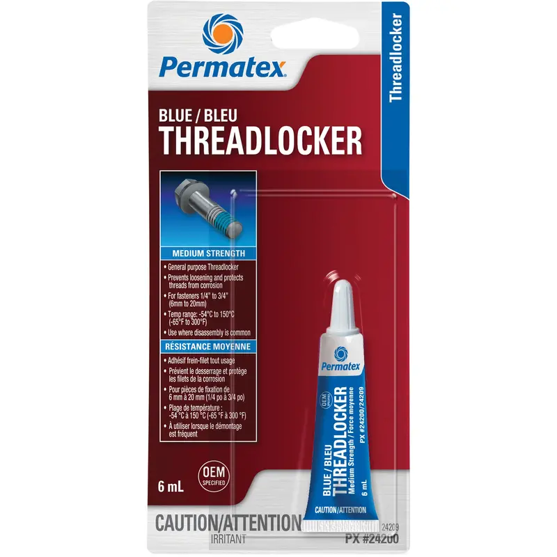 Threadlocker, Blue, Medium, 6 Ml, Tube 1