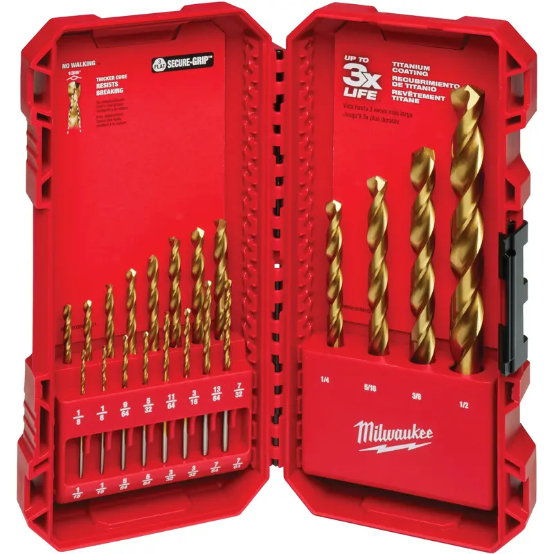 Thunderbolt® Drill Bit Set, 20 Pieces, High Speed Steel 1