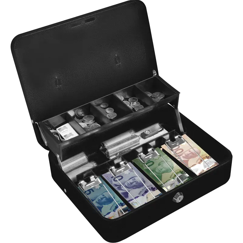 Tiered-Tray Deluxe Cash Box 1