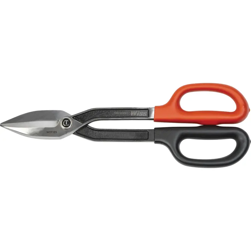Tinner Snips, 2-3/4" Cut Length, Straight Cut 1