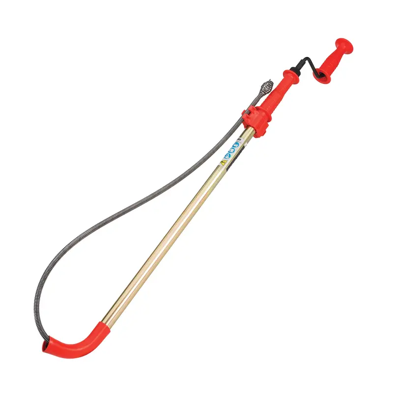 Toilet Auger, Manual, Bulb, 6' Cable Length, 1/2" Cable Diameter 1