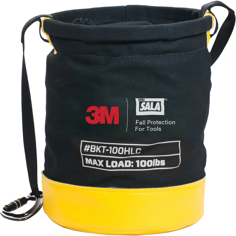 Tool Lifting Safe Bucket, Canvas, 12.5" Dia. X 15" H, 100 Lbs. Load Rating 1