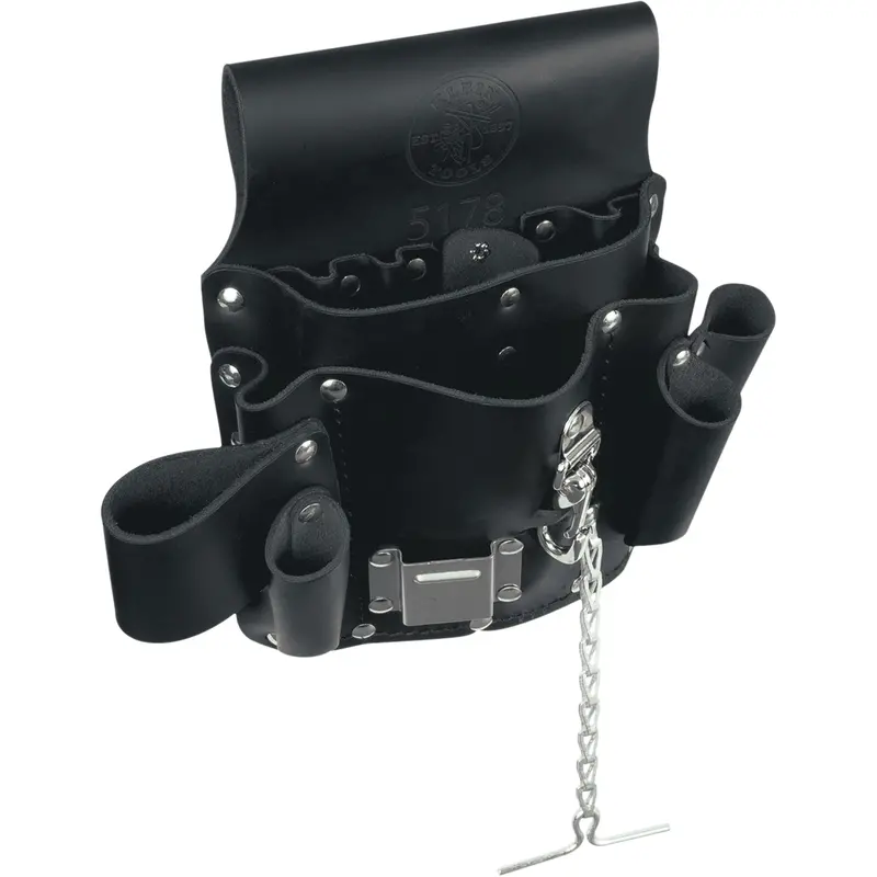Tool Pouch, Multiple Tool Holder, Leather, 8 Pockets 1