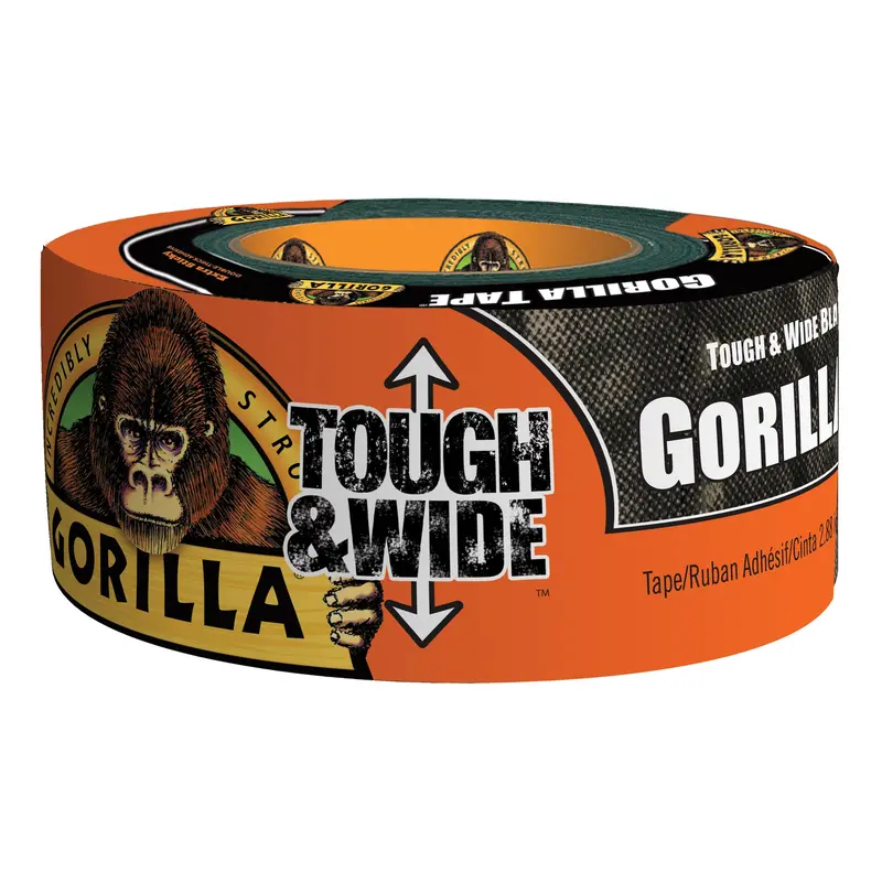 Tough & Wide Duct Tape, 17 Mils, Black, 73 Mm (3") X 22.86 M (75') 1