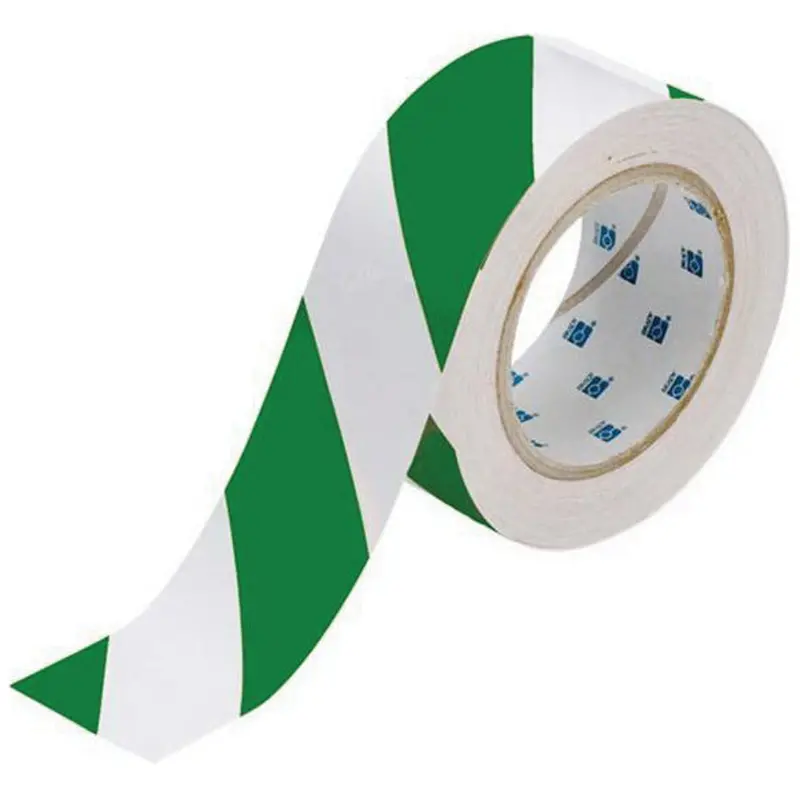Toughstripe® Floor Marking Tape, 2" X 100', Polyester, Green And White 1