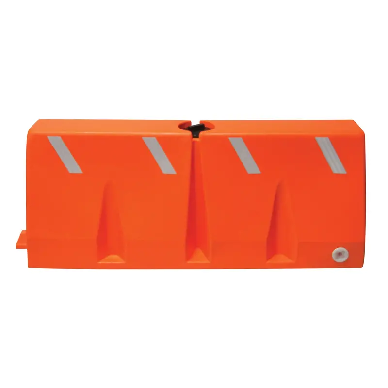 Traffic Barriers, Water-Filled, 62.25" L X 24" H, Orange 1
