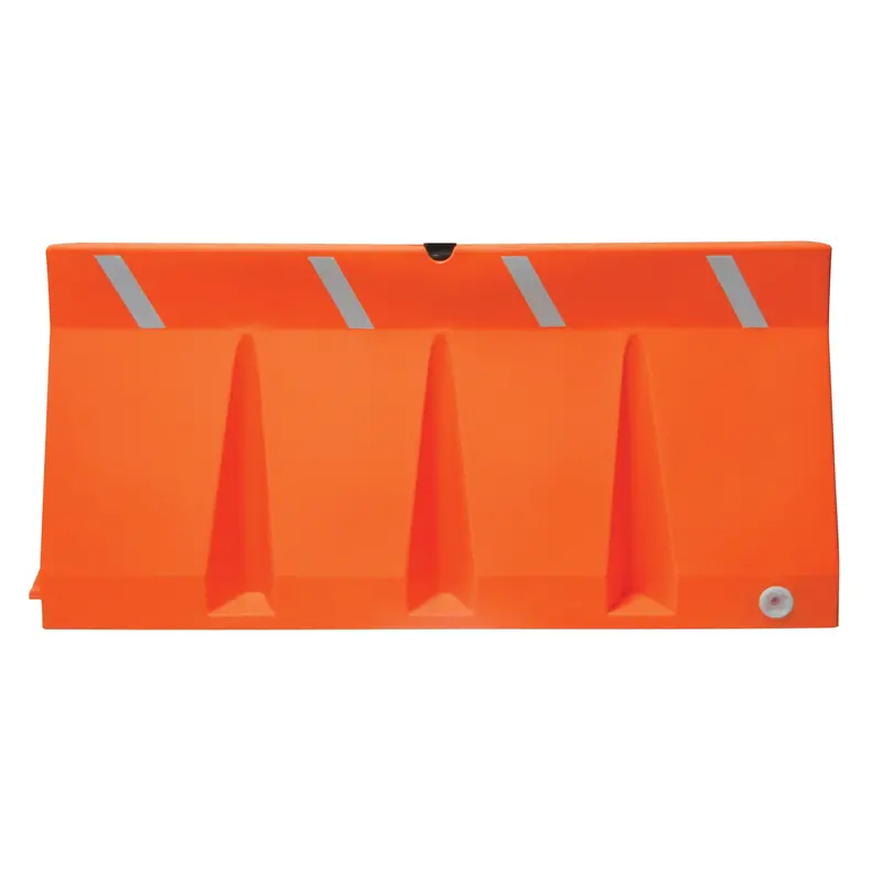 Traffic Barriers, Water-Filled, 69.75" L X 33.75" H, Orange 1
