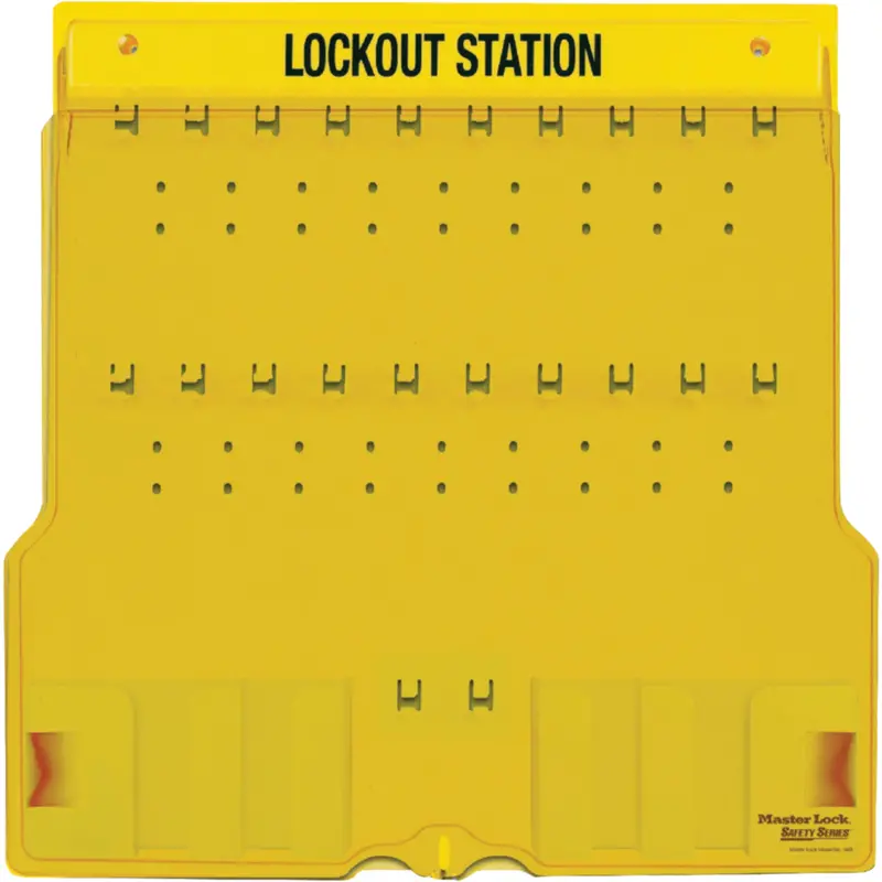 Trilingual Covered Lock Station, None Padlocks, 20 Padlock Capacity, Padlocks Not Included 1